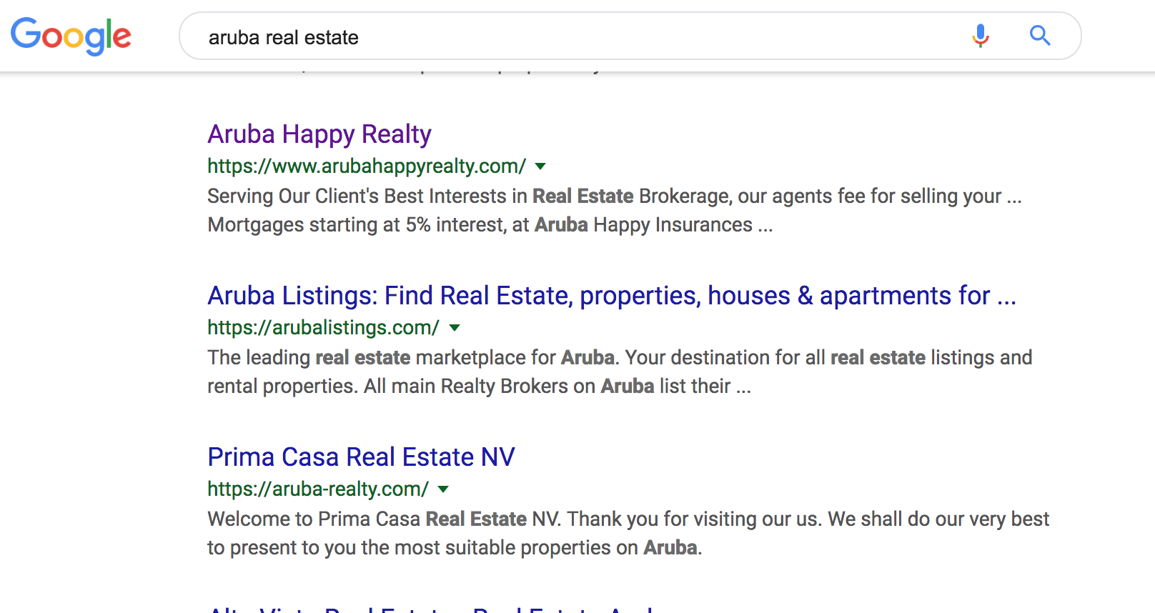 Aruba Real Estate